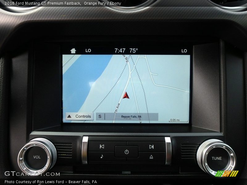 Navigation of 2018 Mustang GT Premium Fastback