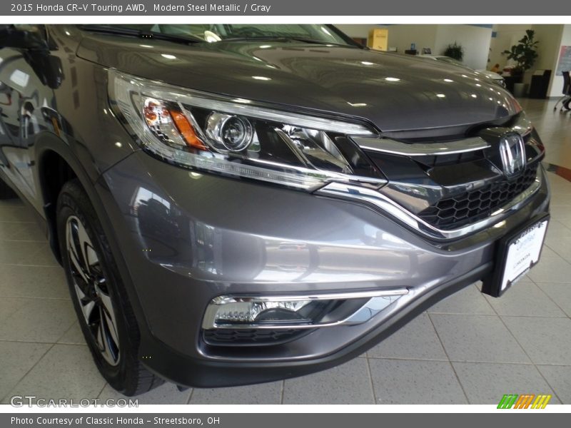 Modern Steel Metallic / Gray 2015 Honda CR-V Touring AWD