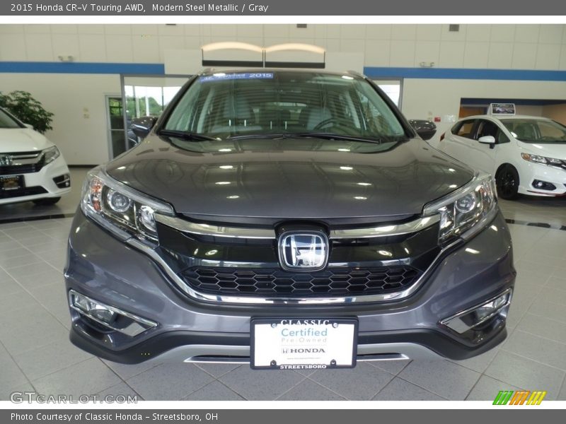 Modern Steel Metallic / Gray 2015 Honda CR-V Touring AWD