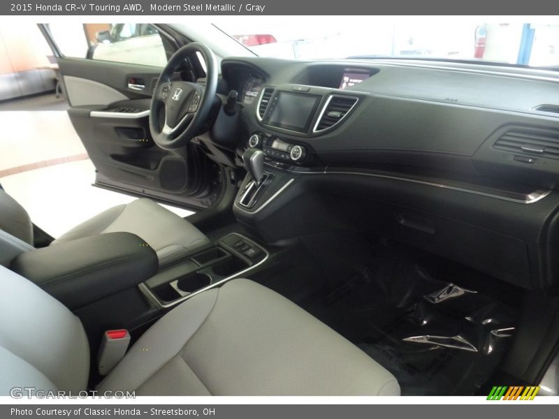 Modern Steel Metallic / Gray 2015 Honda CR-V Touring AWD