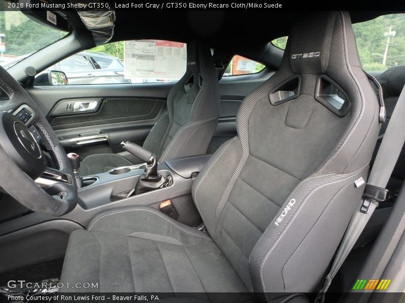  2018 Mustang Shelby GT350 GT350 Ebony Recaro Cloth/Miko Suede Interior