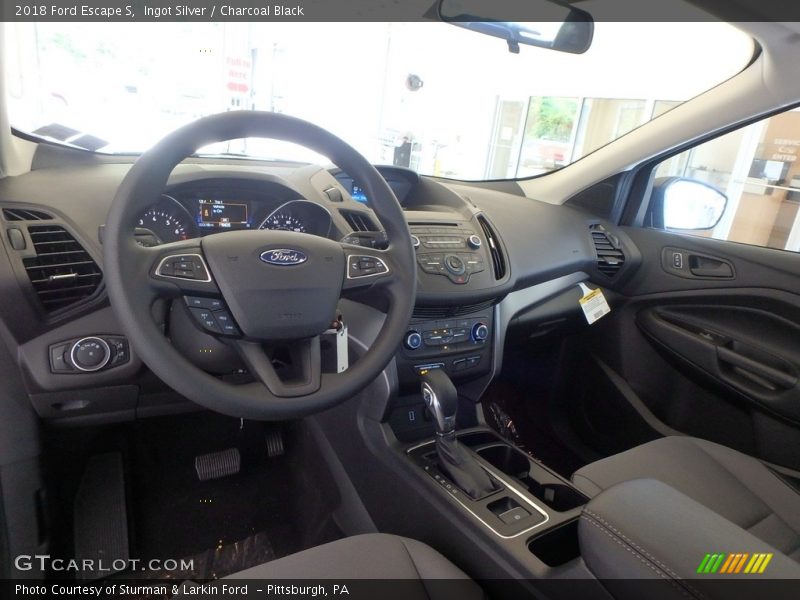Ingot Silver / Charcoal Black 2018 Ford Escape S