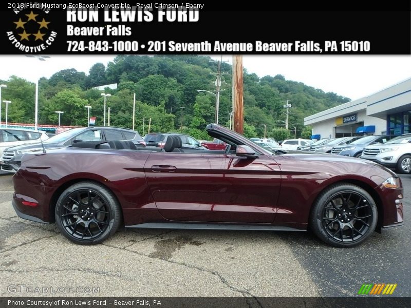 Royal Crimson / Ebony 2018 Ford Mustang EcoBoost Convertible