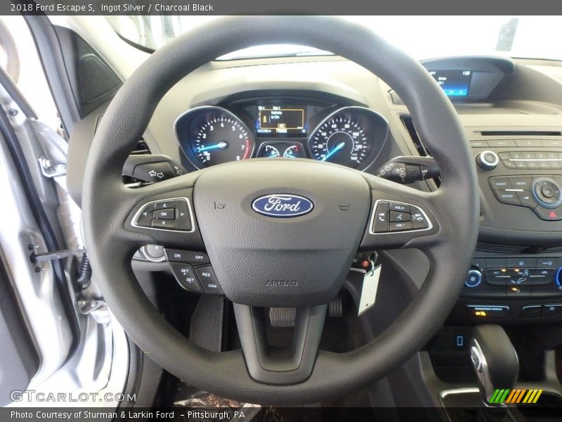 Ingot Silver / Charcoal Black 2018 Ford Escape S