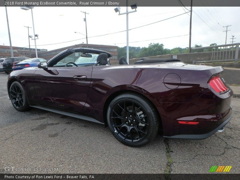 Royal Crimson / Ebony 2018 Ford Mustang EcoBoost Convertible