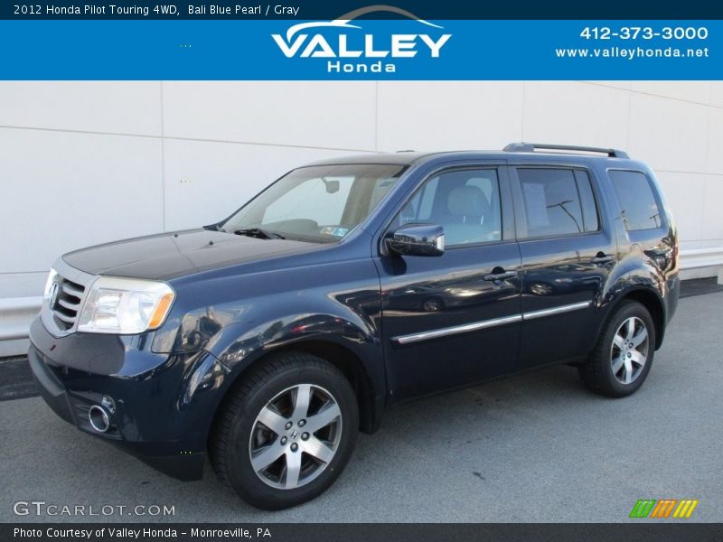 Bali Blue Pearl / Gray 2012 Honda Pilot Touring 4WD