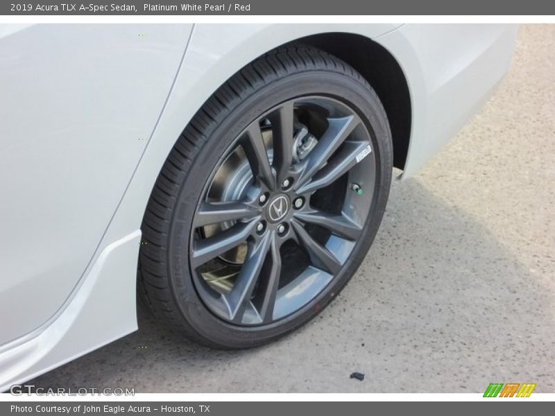 Platinum White Pearl / Red 2019 Acura TLX A-Spec Sedan