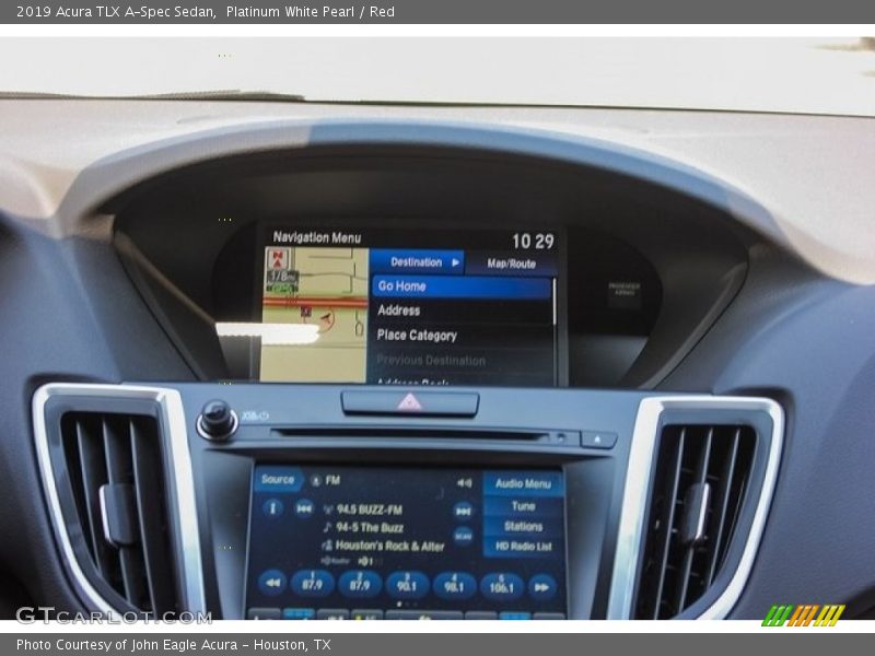 Platinum White Pearl / Red 2019 Acura TLX A-Spec Sedan