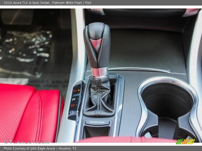 Platinum White Pearl / Red 2019 Acura TLX A-Spec Sedan