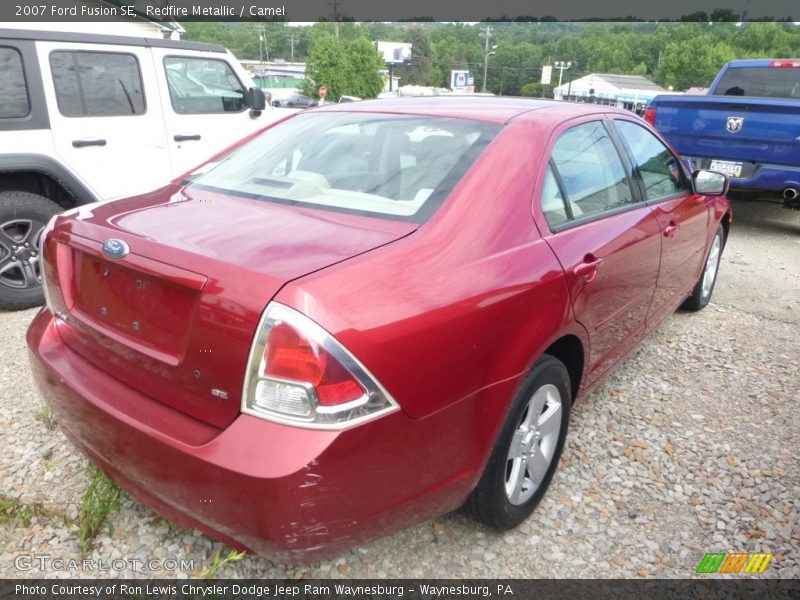 Redfire Metallic / Camel 2007 Ford Fusion SE