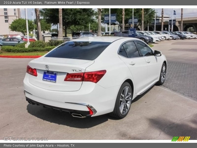 Platinum White Pearl / Espresso 2019 Acura TLX V6 Sedan