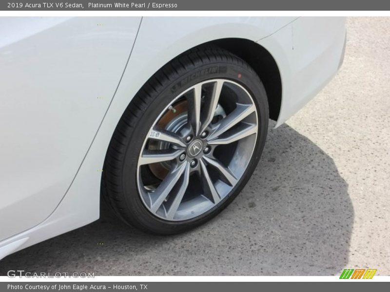 Platinum White Pearl / Espresso 2019 Acura TLX V6 Sedan