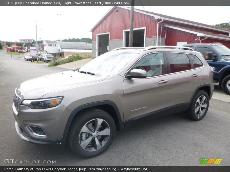Light Brownstone Pearl / Black/Ski Grey 2019 Jeep Cherokee Limited 4x4