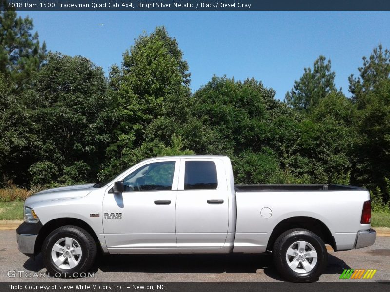 Bright Silver Metallic / Black/Diesel Gray 2018 Ram 1500 Tradesman Quad Cab 4x4