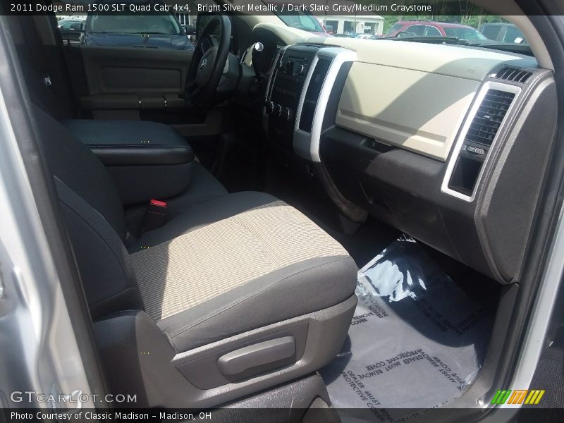 Bright Silver Metallic / Dark Slate Gray/Medium Graystone 2011 Dodge Ram 1500 SLT Quad Cab 4x4