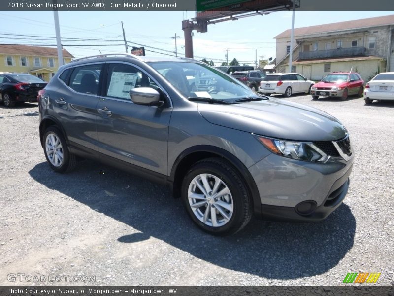 Gun Metallic / Charcoal 2018 Nissan Rogue Sport SV AWD