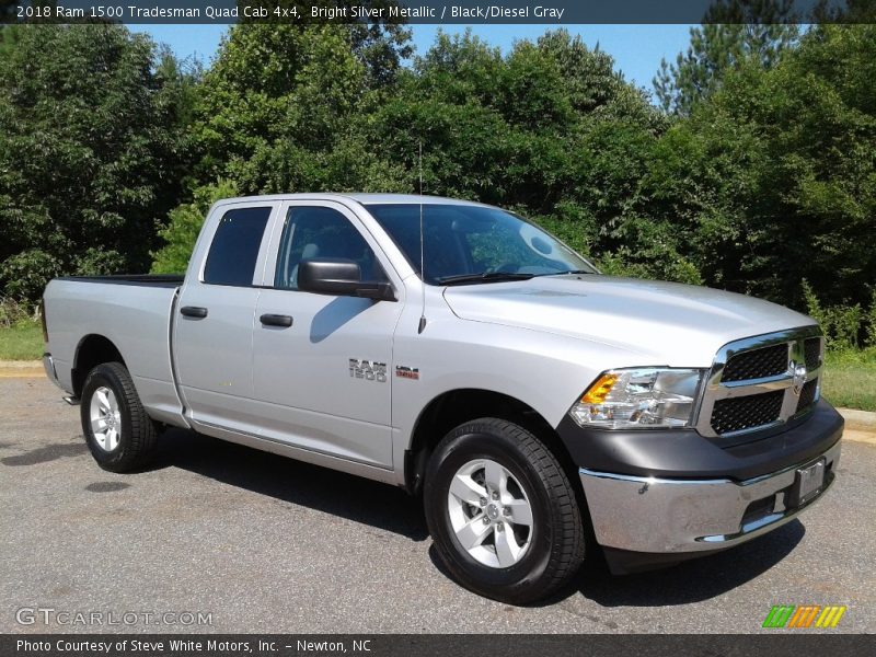 Bright Silver Metallic / Black/Diesel Gray 2018 Ram 1500 Tradesman Quad Cab 4x4