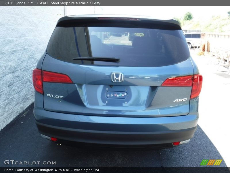 Steel Sapphire Metallic / Gray 2016 Honda Pilot LX AWD