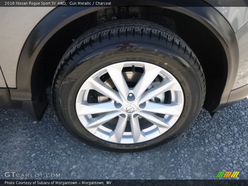 Gun Metallic / Charcoal 2018 Nissan Rogue Sport SV AWD