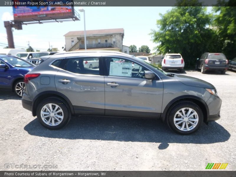Gun Metallic / Charcoal 2018 Nissan Rogue Sport SV AWD