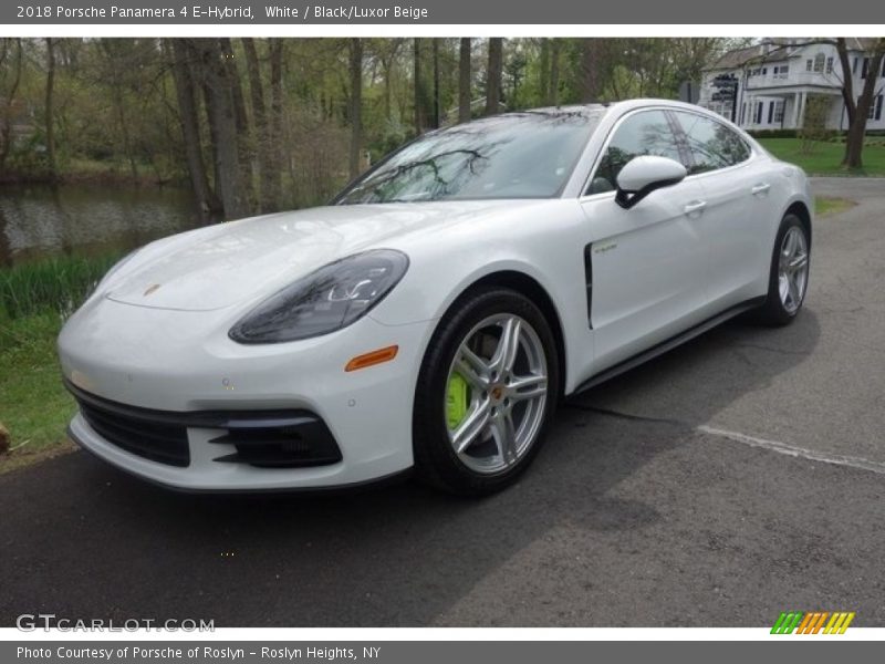 White / Black/Luxor Beige 2018 Porsche Panamera 4 E-Hybrid