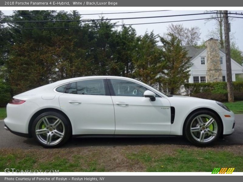 White / Black/Luxor Beige 2018 Porsche Panamera 4 E-Hybrid