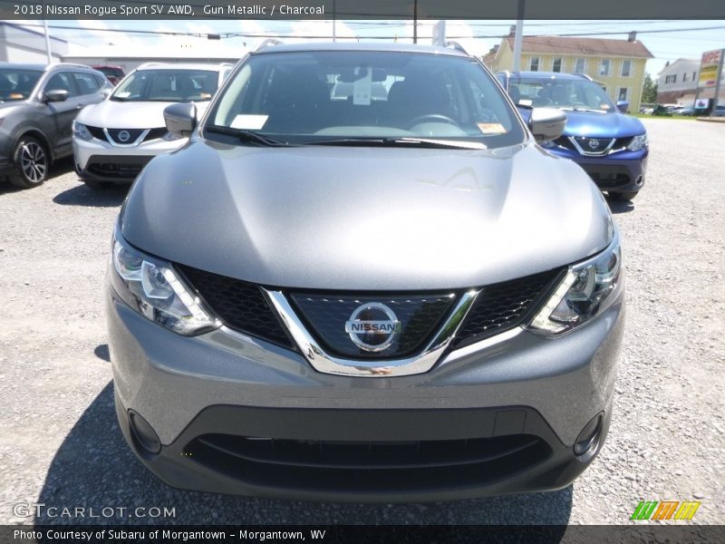 Gun Metallic / Charcoal 2018 Nissan Rogue Sport SV AWD