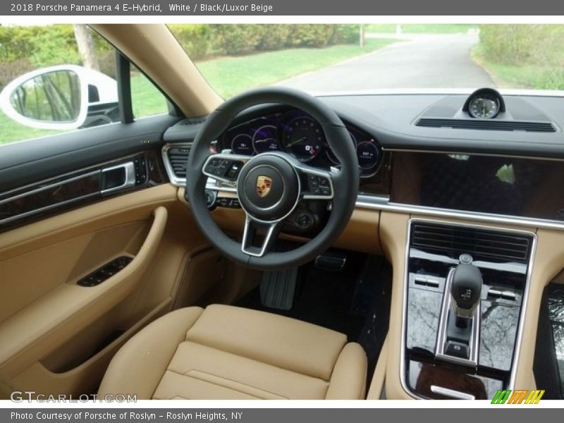 White / Black/Luxor Beige 2018 Porsche Panamera 4 E-Hybrid
