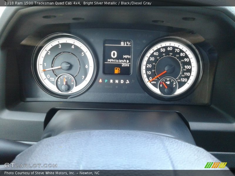Bright Silver Metallic / Black/Diesel Gray 2018 Ram 1500 Tradesman Quad Cab 4x4