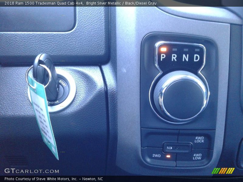 Bright Silver Metallic / Black/Diesel Gray 2018 Ram 1500 Tradesman Quad Cab 4x4
