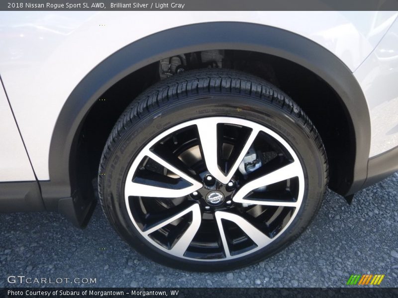 Brilliant Silver / Light Gray 2018 Nissan Rogue Sport SL AWD