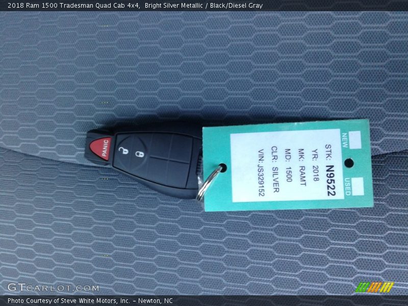 Bright Silver Metallic / Black/Diesel Gray 2018 Ram 1500 Tradesman Quad Cab 4x4