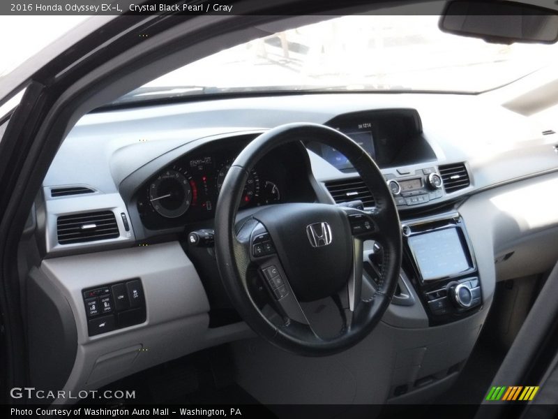 Crystal Black Pearl / Gray 2016 Honda Odyssey EX-L