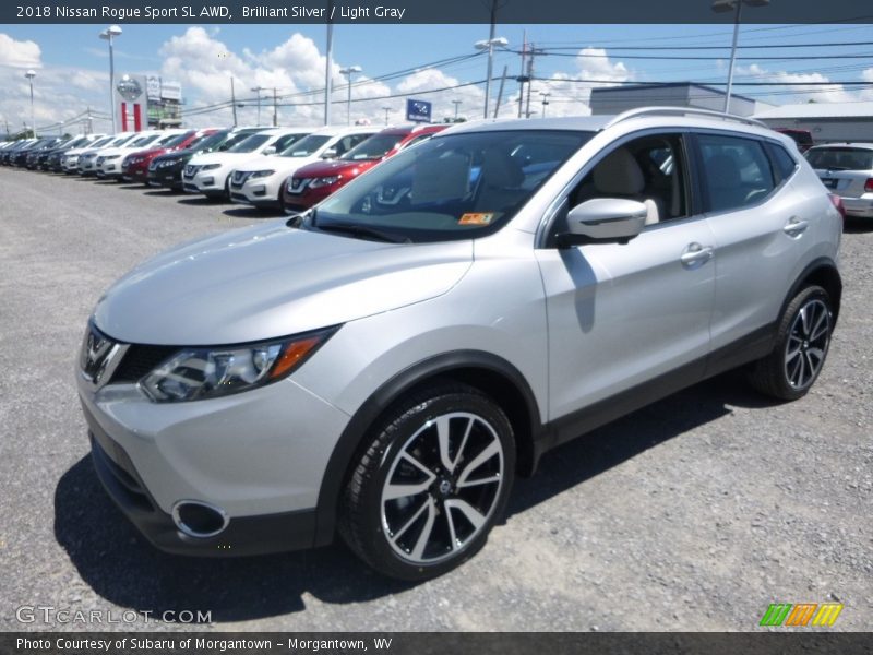 Brilliant Silver / Light Gray 2018 Nissan Rogue Sport SL AWD