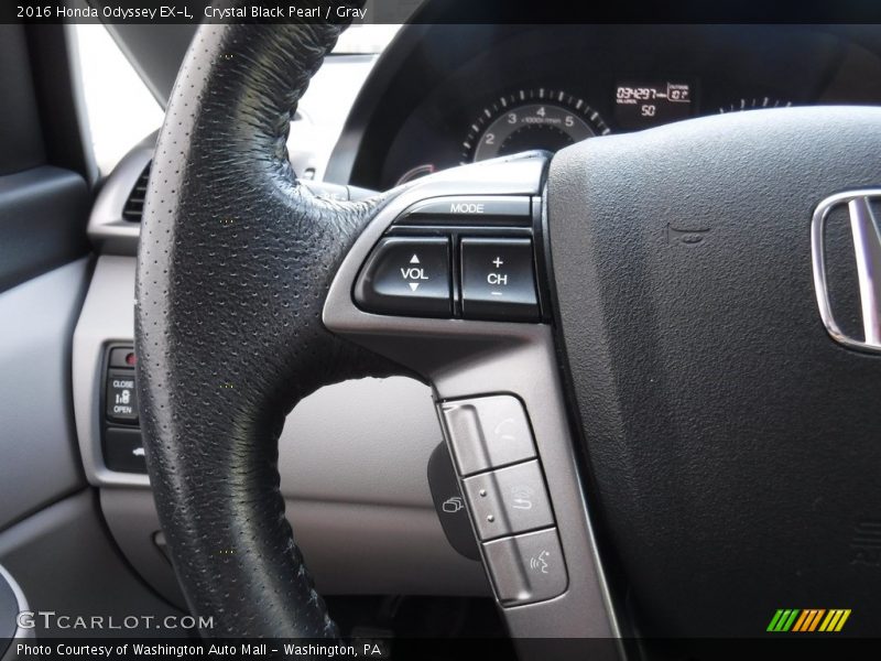 Crystal Black Pearl / Gray 2016 Honda Odyssey EX-L