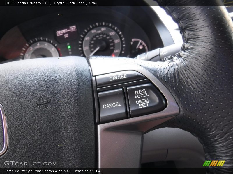 Crystal Black Pearl / Gray 2016 Honda Odyssey EX-L