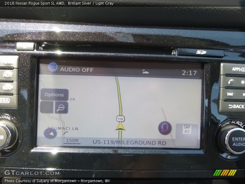 Brilliant Silver / Light Gray 2018 Nissan Rogue Sport SL AWD