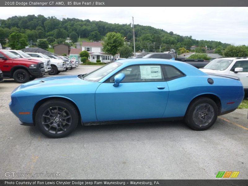 B5 Blue Pearl / Black 2018 Dodge Challenger GT AWD