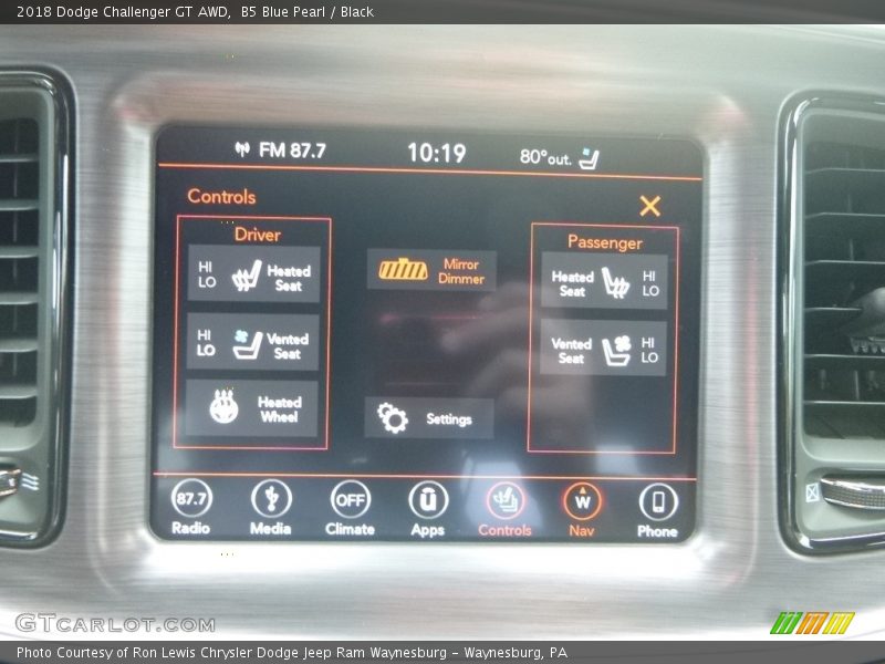 B5 Blue Pearl / Black 2018 Dodge Challenger GT AWD