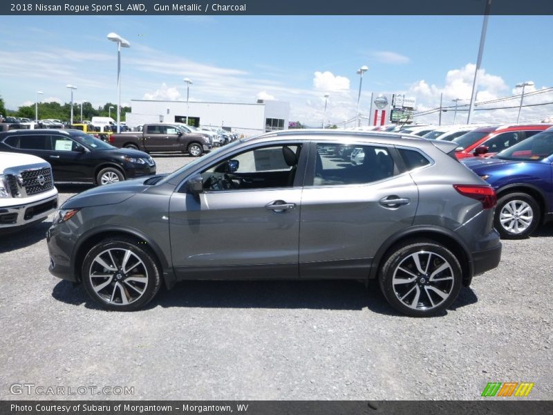 Gun Metallic / Charcoal 2018 Nissan Rogue Sport SL AWD