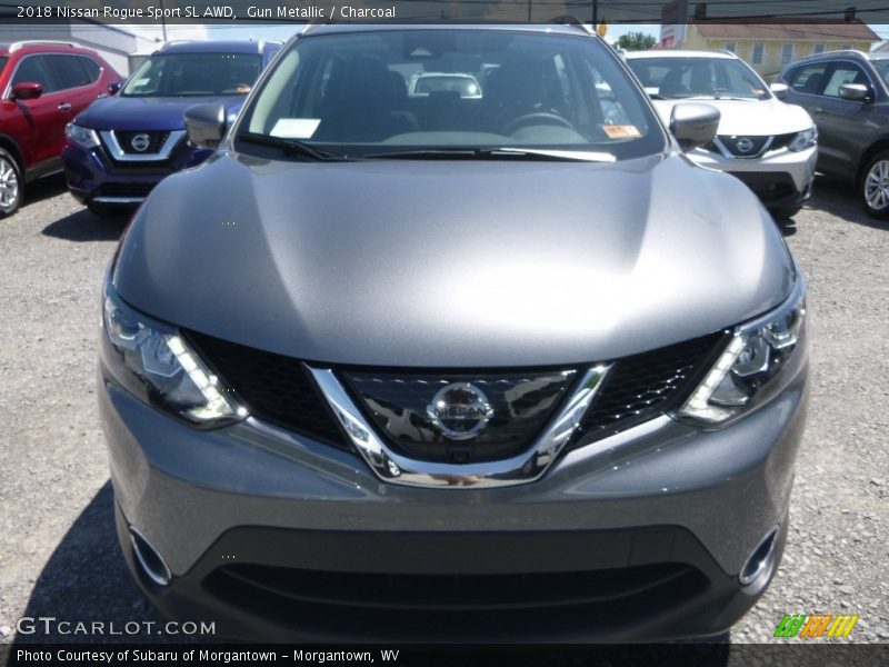 Gun Metallic / Charcoal 2018 Nissan Rogue Sport SL AWD