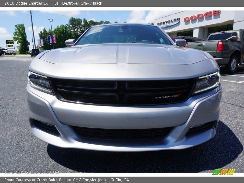 Destroyer Gray / Black 2018 Dodge Charger SXT Plus