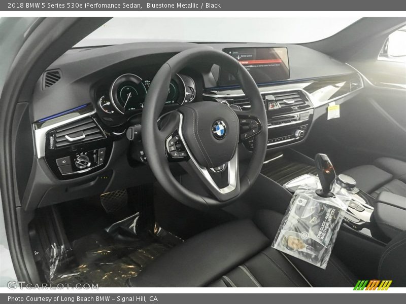 Bluestone Metallic / Black 2018 BMW 5 Series 530e iPerfomance Sedan
