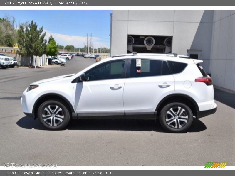 Super White / Black 2016 Toyota RAV4 LE AWD