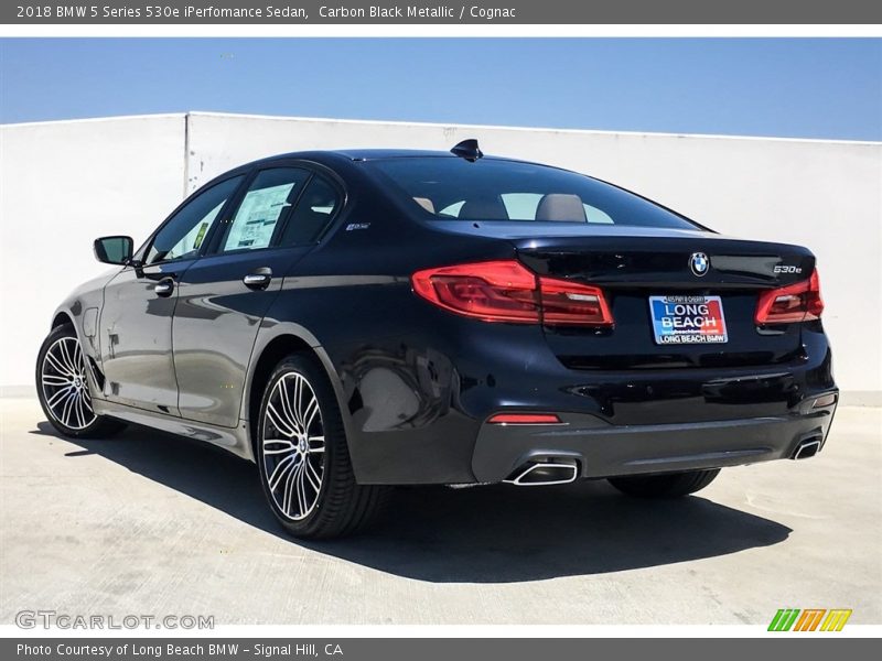 Carbon Black Metallic / Cognac 2018 BMW 5 Series 530e iPerfomance Sedan