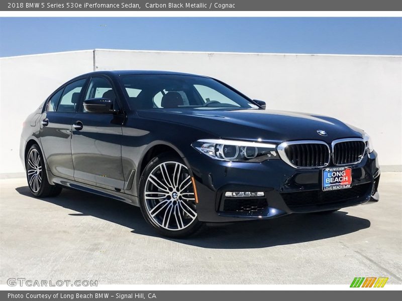 Carbon Black Metallic / Cognac 2018 BMW 5 Series 530e iPerfomance Sedan