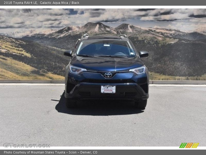 Galactic Aqua Mica / Black 2018 Toyota RAV4 LE