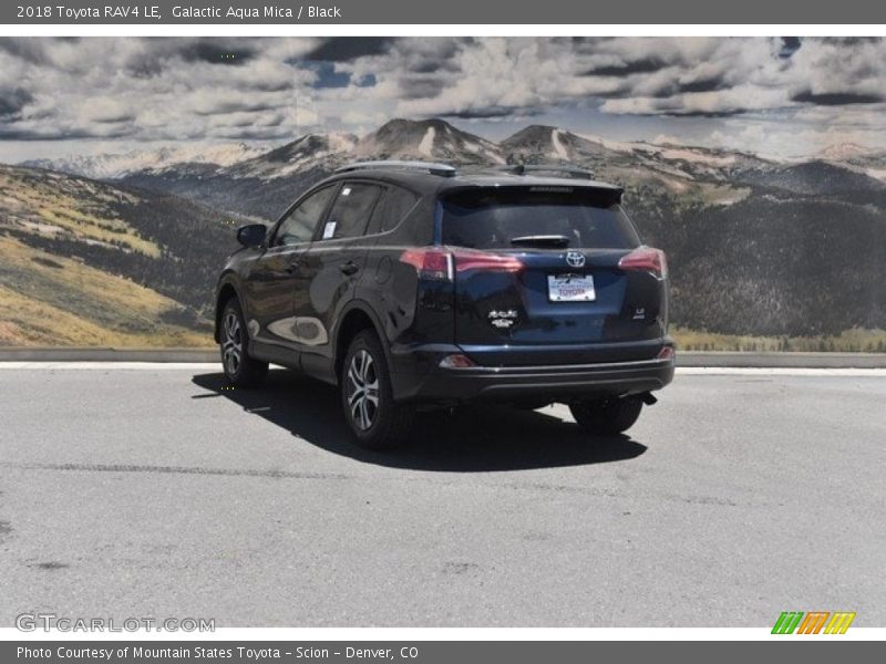 Galactic Aqua Mica / Black 2018 Toyota RAV4 LE