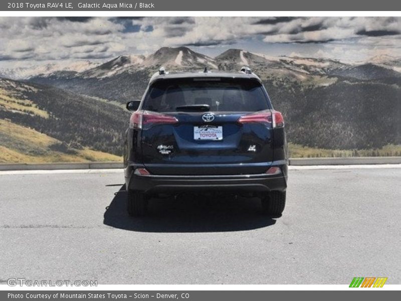 Galactic Aqua Mica / Black 2018 Toyota RAV4 LE