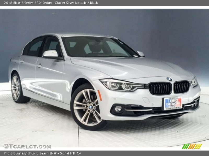 Glacier Silver Metallic / Black 2018 BMW 3 Series 330i Sedan